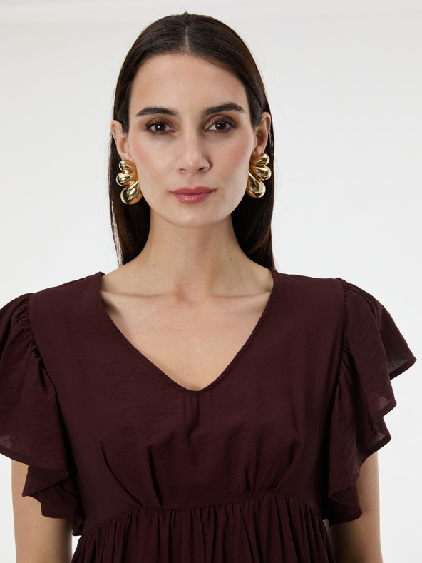 Orsay Tamnosmeđa ženska haljina do koljena ORSAY