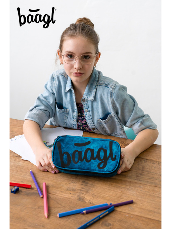 BAAGL  Plava školska pernica Baagl Ocean