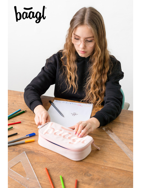 BAAGL  Krem školska pernica Baagl Creamy