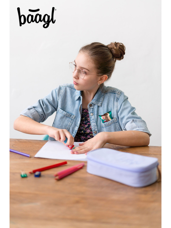 BAAGL  Ljubičasta školska pernica Baagl Lilac