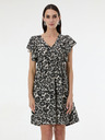 Orsay Crna ženska haljina do koljena s uzorkom ORSAY