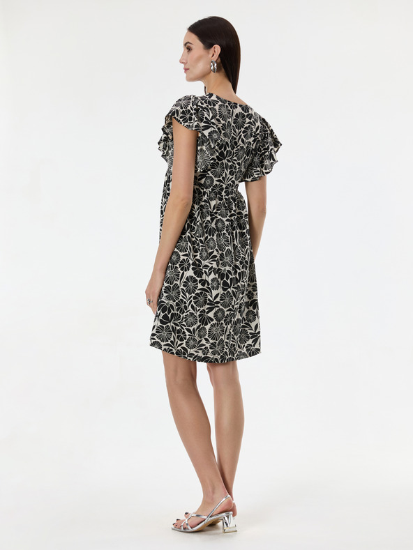 Orsay Crna ženska haljina do koljena s uzorkom ORSAY