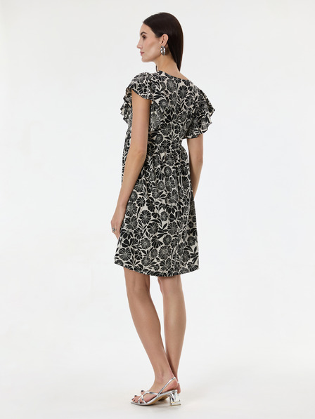 Orsay Crna ženska haljina do koljena s uzorkom ORSAY