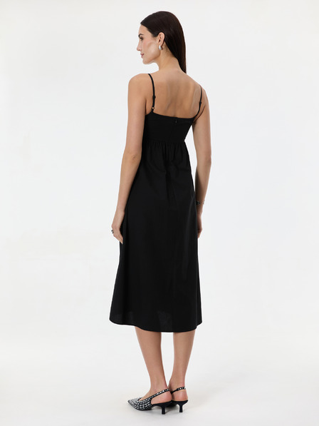 Orsay Crna ženska midi haljina s aplikacijom ORSAY