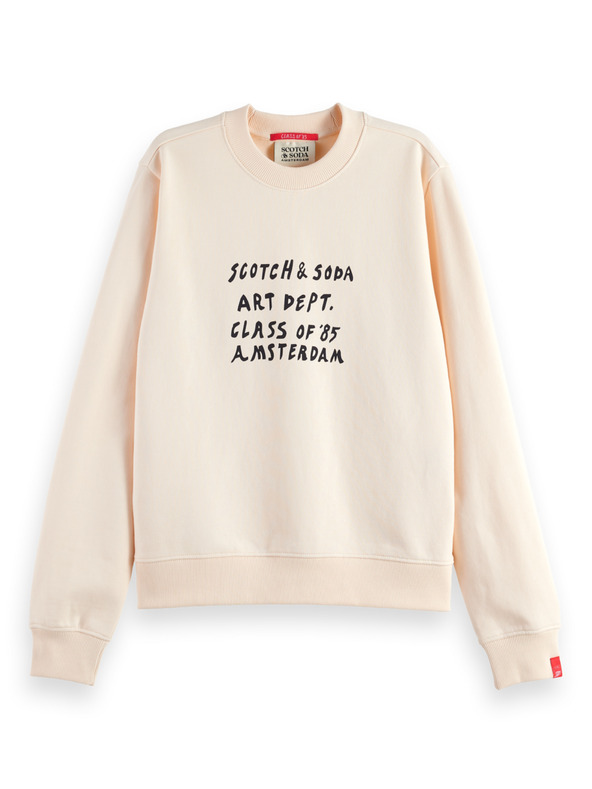 Scotch & Soda Ženska kremasta dukserica s natpisom