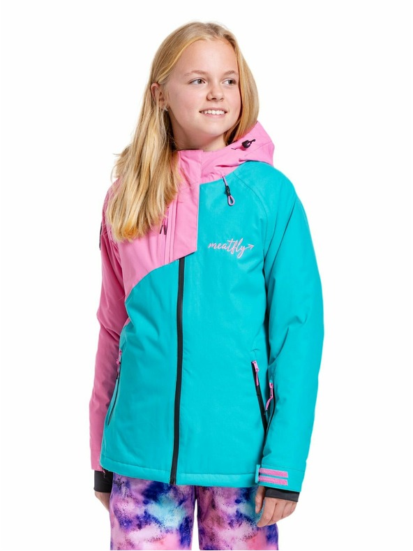 Meatfly Meatfly dječja SNB & SKI jakna Deliah Hot Pink/Turquoise