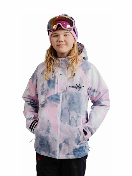 Meatfly Meatfly djecja SNB & SKI jakna Deliah Clouds Pink
