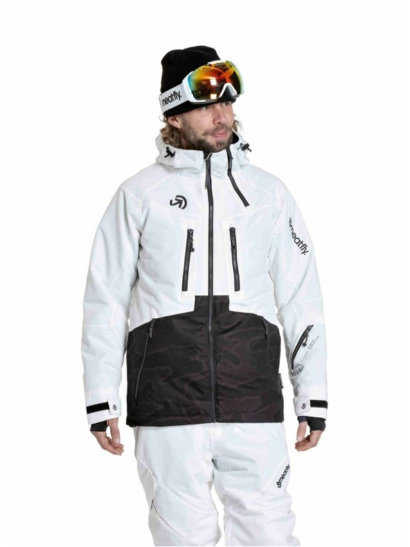 Meatfly Meatfly muške SNB & SKI jakna Cronos White / Morph Black