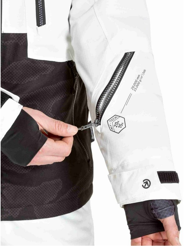 Meatfly Meatfly muške SNB & SKI jakna Cronos White / Morph Black