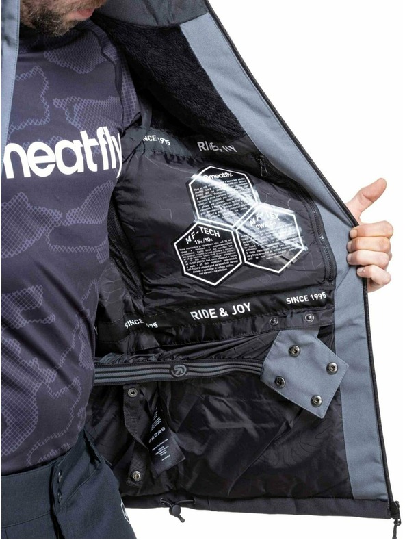 Meatfly Meatfly muške SNB & SKI jakna Manifold Dark Grey / Black