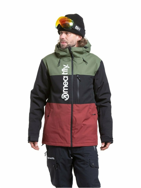 Meatfly Meatfly muška SNB & SKI jakna Manifold Bronze Green / Merlot