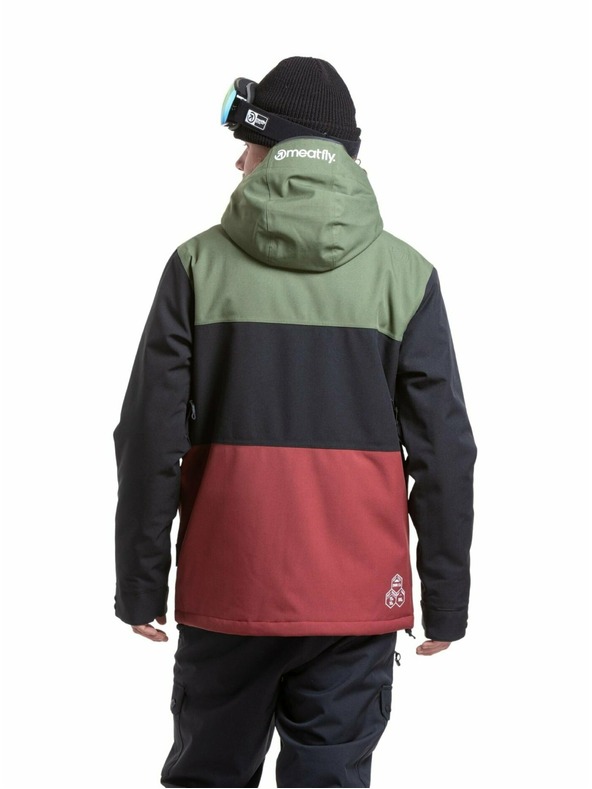 Meatfly Meatfly muška SNB & SKI jakna Manifold Bronze Green / Merlot