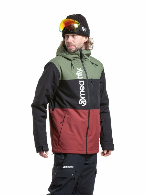 Meatfly Meatfly muška SNB & SKI jakna Manifold Bronze Green / Merlot