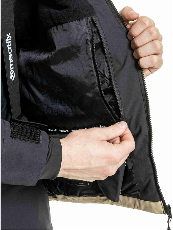 Meatfly Meatfly muška SNB & SKI jakna Manifold Black / Safari