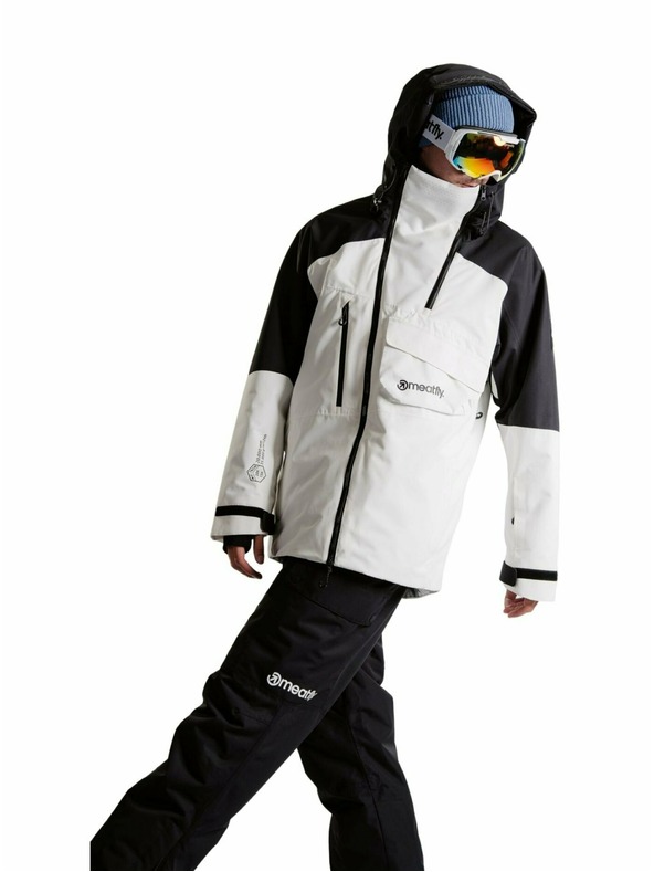 Meatfly Meatfly muška SNB & SKI jakna Blake Clouds White