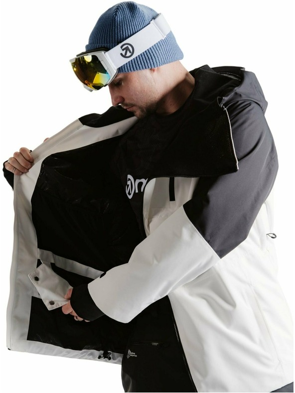 Meatfly Meatfly muška SNB & SKI jakna Blake Clouds White