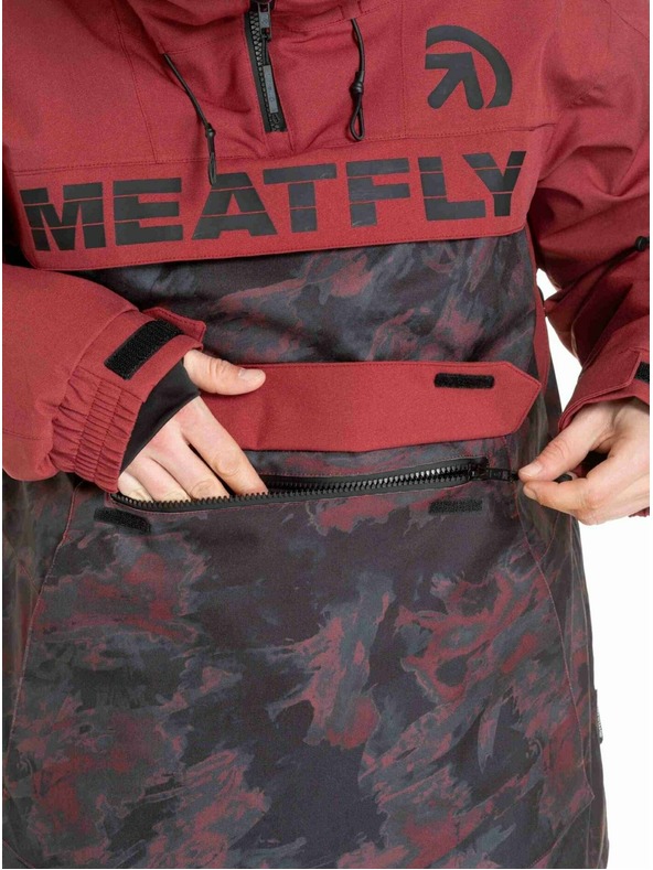 Meatfly Meatfly muška SNB & SKI jakna Zenith Wine Mossy