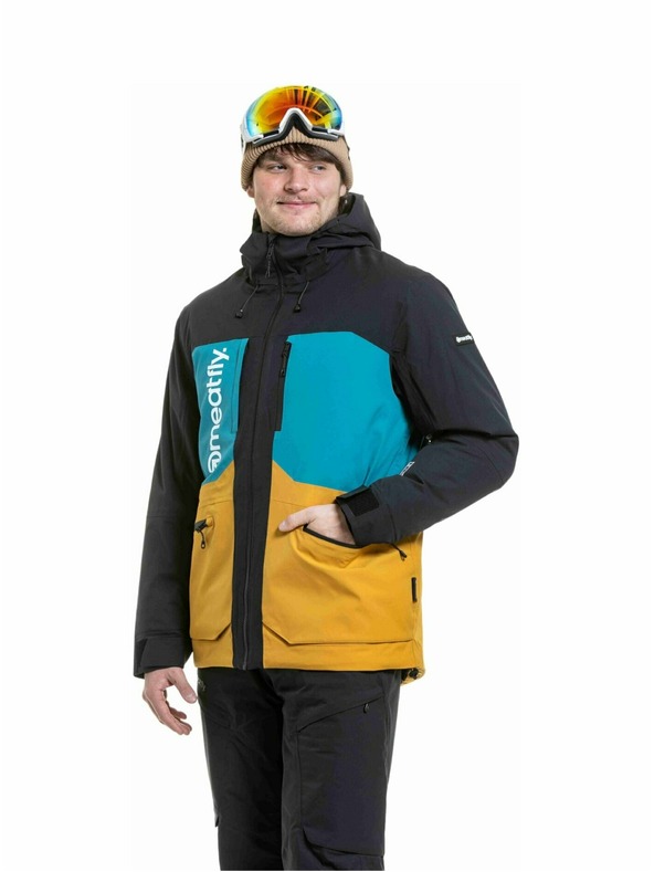 Meatfly Meatfly muška SNB & SKI jakna Manifold Black / Chai Tea
