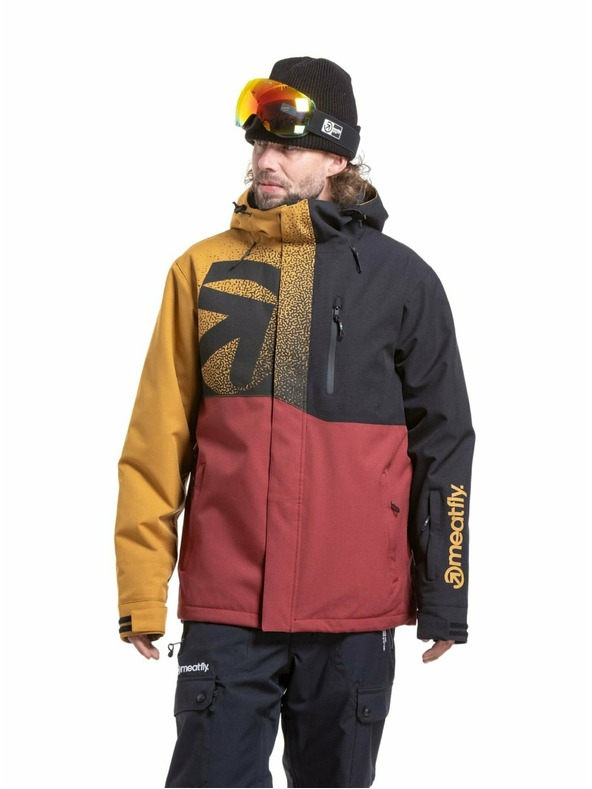 Meatfly Meatfly muška SNB & SKI jakna Shader Wood / Merlot
