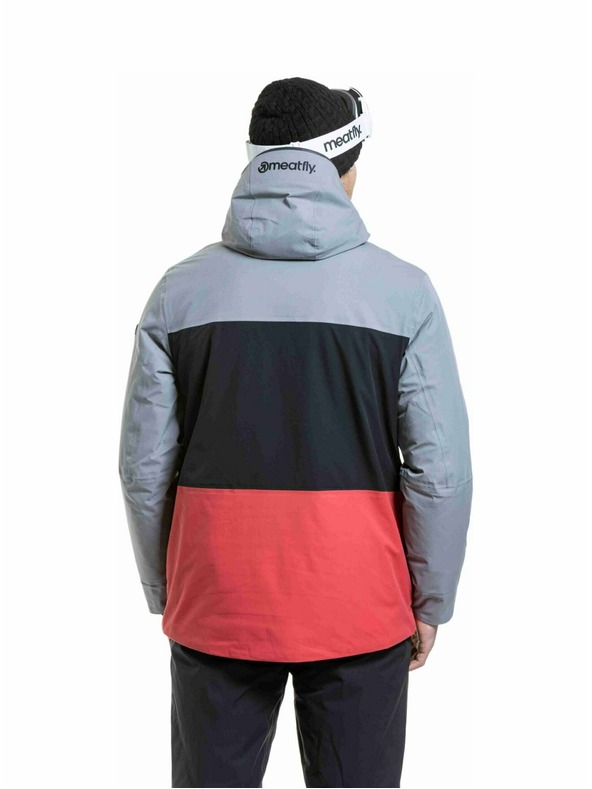 Meatfly Meatfly muška SNB & SKI jakna Manifold Silver / Red