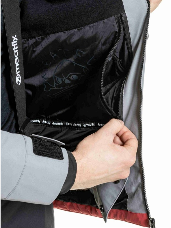 Meatfly Meatfly muška SNB & SKI jakna Manifold Silver / Red