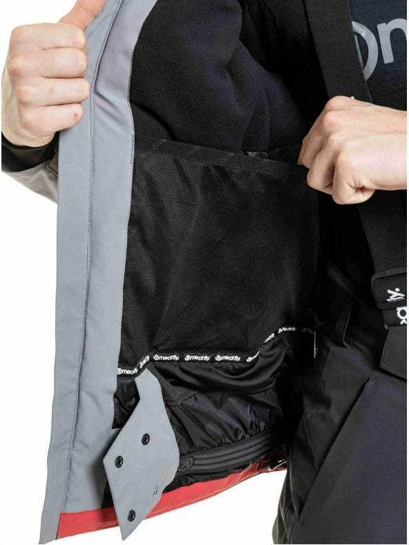 Meatfly Meatfly muška SNB & SKI jakna Manifold Silver / Red