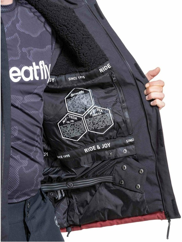 Meatfly Meatfly muška SNB & SKI jakna Vertigo Merlot / Black