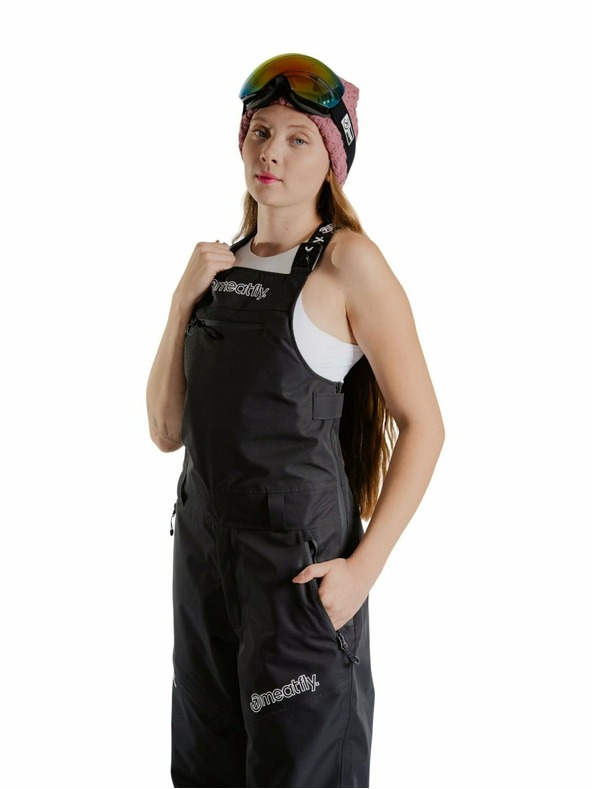 Meatfly Meatfly unisex SNB & SKI hlače s trakama Kenny Black