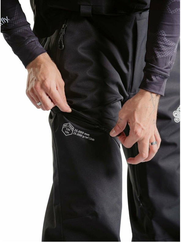 Meatfly Meatfly unisex SNB & SKI hlače s trakama Kenny Black