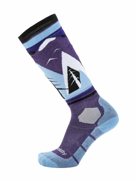 Meatfly Meatfly sNB & SKI čarape Leeway Purple Mountains