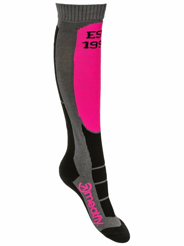 Meatfly Meatfly sNB & SKI čarape Leeway Pink/Grey