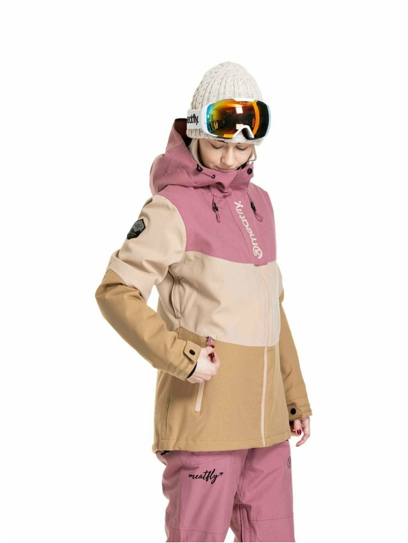 Meatfly Meatfly ženska SNB & SKI jakna Kirsten Latte / Dusty Rose