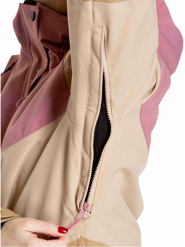 Meatfly Meatfly ženska SNB & SKI jakna Kirsten Latte / Dusty Rose