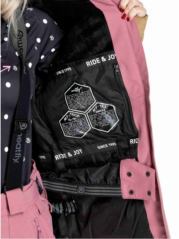 Meatfly Meatfly ženska SNB & SKI jakna Kirsten Latte / Dusty Rose