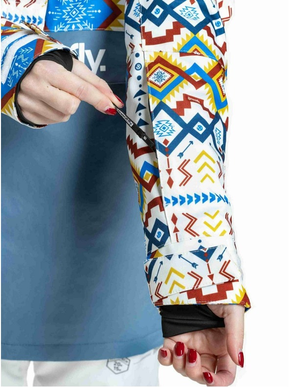 Meatfly Meatfly ženska SNB & SKI jakna Aiko White Jones / Slate Blue