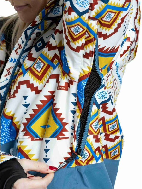 Meatfly Meatfly ženska SNB & SKI jakna Aiko White Jones / Slate Blue