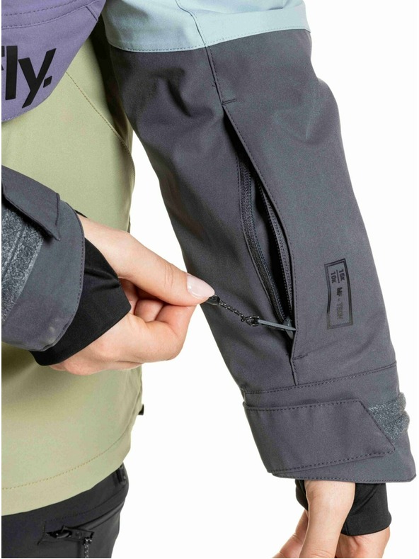 Meatfly Meatfly ženska SNB & SKI jakna Aiko Olive Light / Purple Light