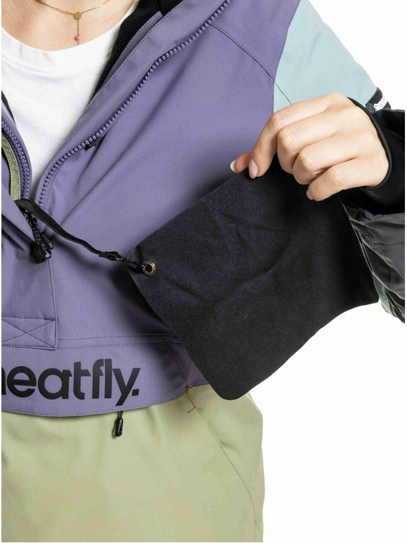 Meatfly Meatfly ženska SNB & SKI jakna Aiko Olive Light / Purple Light