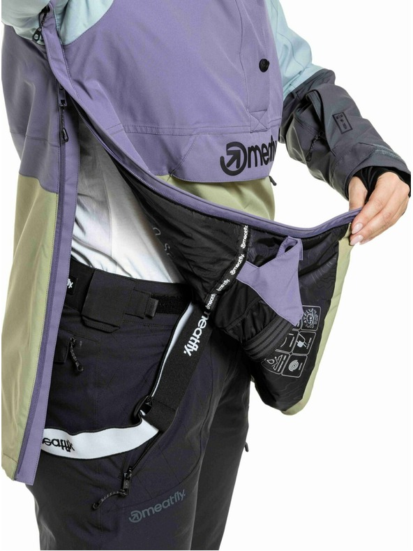 Meatfly Meatfly ženska SNB & SKI jakna Aiko Olive Light / Purple Light