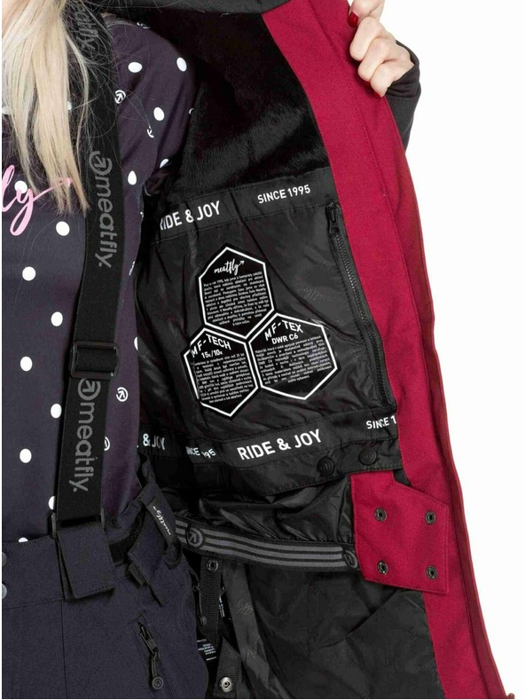 Meatfly Meatfly ženska SNB & SKI jakna Kirsten Beet Red / Black