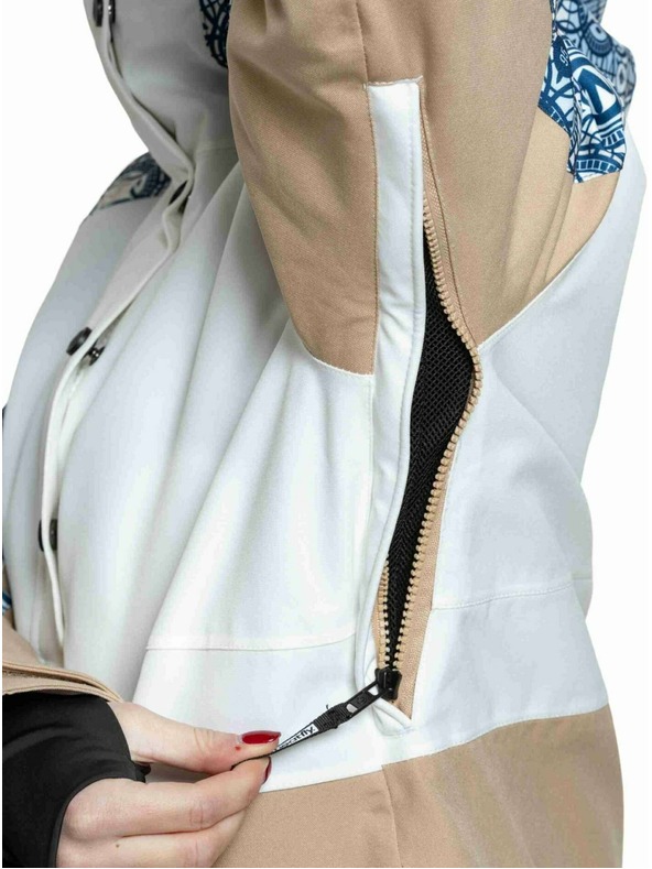 Meatfly Meatfly ženska SNB & SKI jakna Aiko Mosaic / Latte