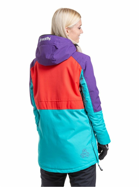 Meatfly Meatfly ženska SNB & SKI jakna Aiko Turquoise/Ferrari Red