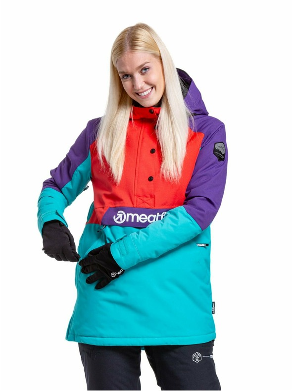 Meatfly Meatfly ženska SNB & SKI jakna Aiko Turquoise/Ferrari Red