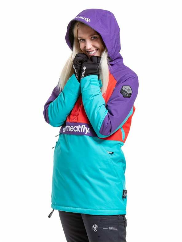 Meatfly Meatfly ženska SNB & SKI jakna Aiko Turquoise/Ferrari Red