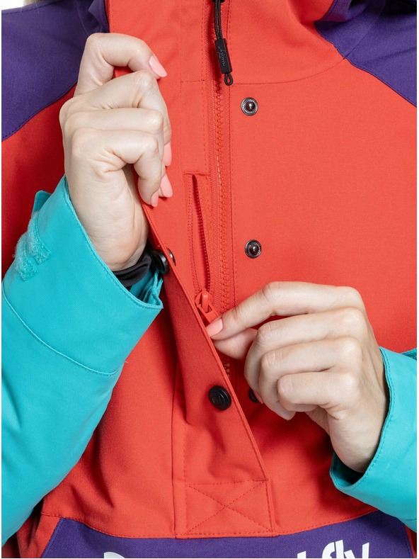 Meatfly Meatfly ženska SNB & SKI jakna Aiko Turquoise/Ferrari Red