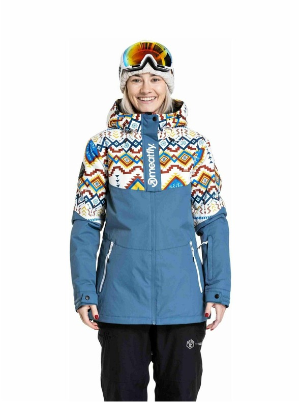 Meatfly Meatfly ženska SNB & SKI jakna Kirsten White Jones / Slate Blue