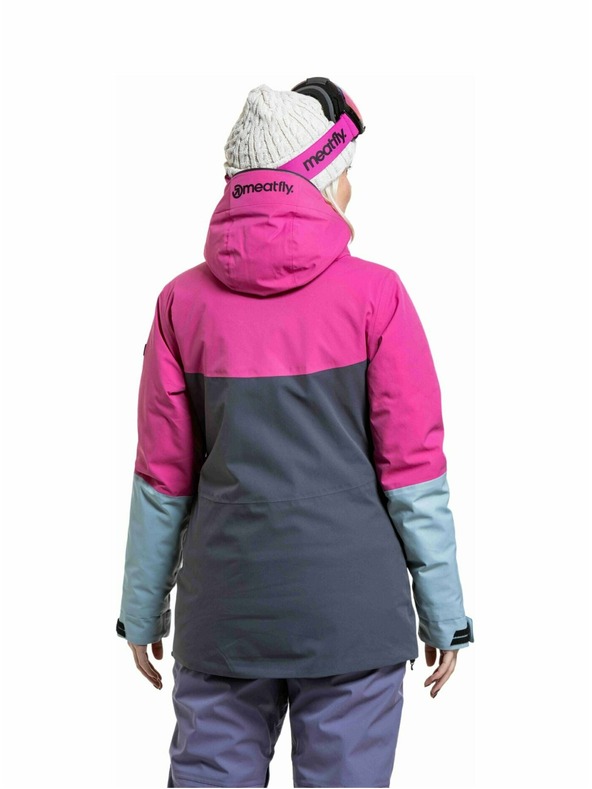 Meatfly Meatfly ženska SNB & SKI jakna Kirsten Grey Dark / Pink