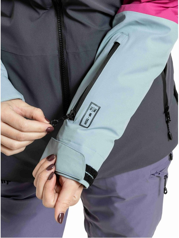 Meatfly Meatfly ženska SNB & SKI jakna Kirsten Grey Dark / Pink