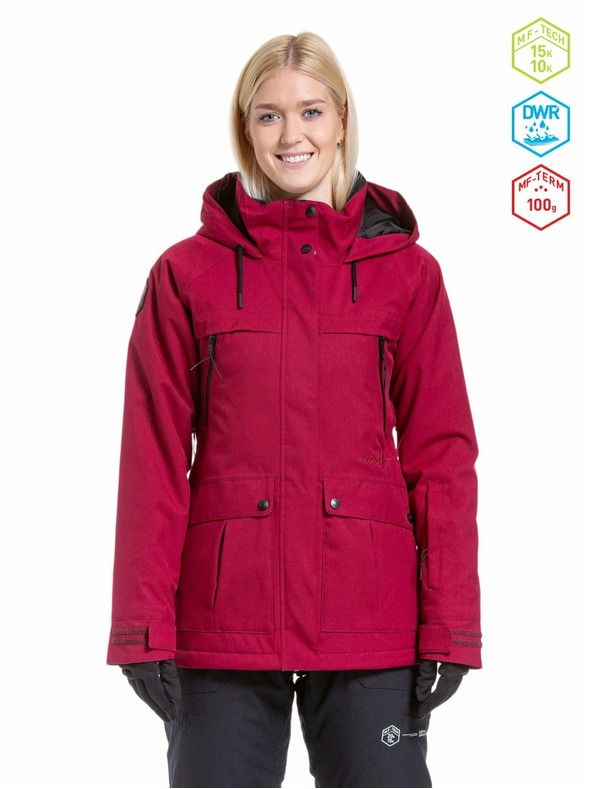 Meatfly Meatfly ženska SNB & SKI jakna Terra Beet Red