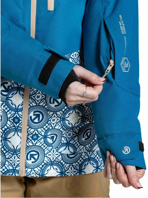 Meatfly Meatfly ženska SNB & SKI jakna Gaia Mosaic / Blue